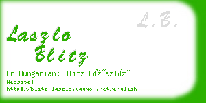 laszlo blitz business card